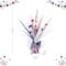 Glitzhome® 21" Patriotic Americana Stars and Heather Table Tree